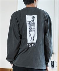 LOST ロスト 長袖 Tシャツ メンズ ロンT バックプリント DRAINED L24F2204 ムラサキスポーツ限定(WHT-M)