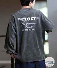 lost ロスト 長袖 Tシャツ メンズ ロンT バックプリント オーバーサイズ ユニセックス ムラサキスポーツ限定 L24F2202(PIGBK-M)