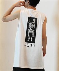 LOST ロスト タンクトップ メンズ フロントプリント バックプリント DRAINED TANK L24SS-AT ムラサキスポーツ限定(WHT-M)