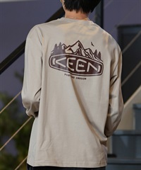 KEEN キーン 長袖 Tシャツ メンズ ロンT ポケT ポケット バックプリント 吸汗速乾 1029951(KH/BR-M)