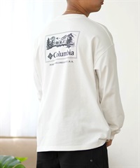 Columbia コロンビア 長袖 Tシャツ メンズ ロンT バックプリント ルーズシルエット ボックスシルエット PM0461 ムラサキスポーツ限定(125-S)