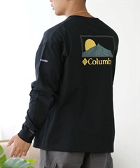 Columbia コロンビア 長袖 Tシャツ メンズ ロンT バックプリント ルーズシルエット ボックスシルエット PM0461 ムラサキスポーツ限定(011-S)