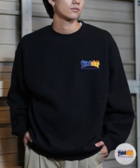 THRASHER スラッシャー トレーナー クルーネック メンズ スウェット ワンポイントロゴ ビッグシルエット 裏起毛 243TH1TR004 ムラサキスポーツ限定(WHT-M)