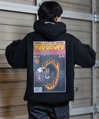 THRASHER スラッシャー パーカー メンズ THRASHERコミックPTパーカー 243TH1PK009 ムラサキスポーツ限定(BLK-M)