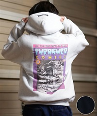 THRASHER スラッシャー パーカー メンズ THRASHERコミックPTパーカー ムラサキスポーツ限定 243TH1PK007(WHT-M)