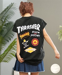 THRASHER スラッシャー ラッシュガード レディース 半袖 Tシャツ バックプリント 水陸両用 UVカット 242TH2TN001 ムラサキスポーツ限定