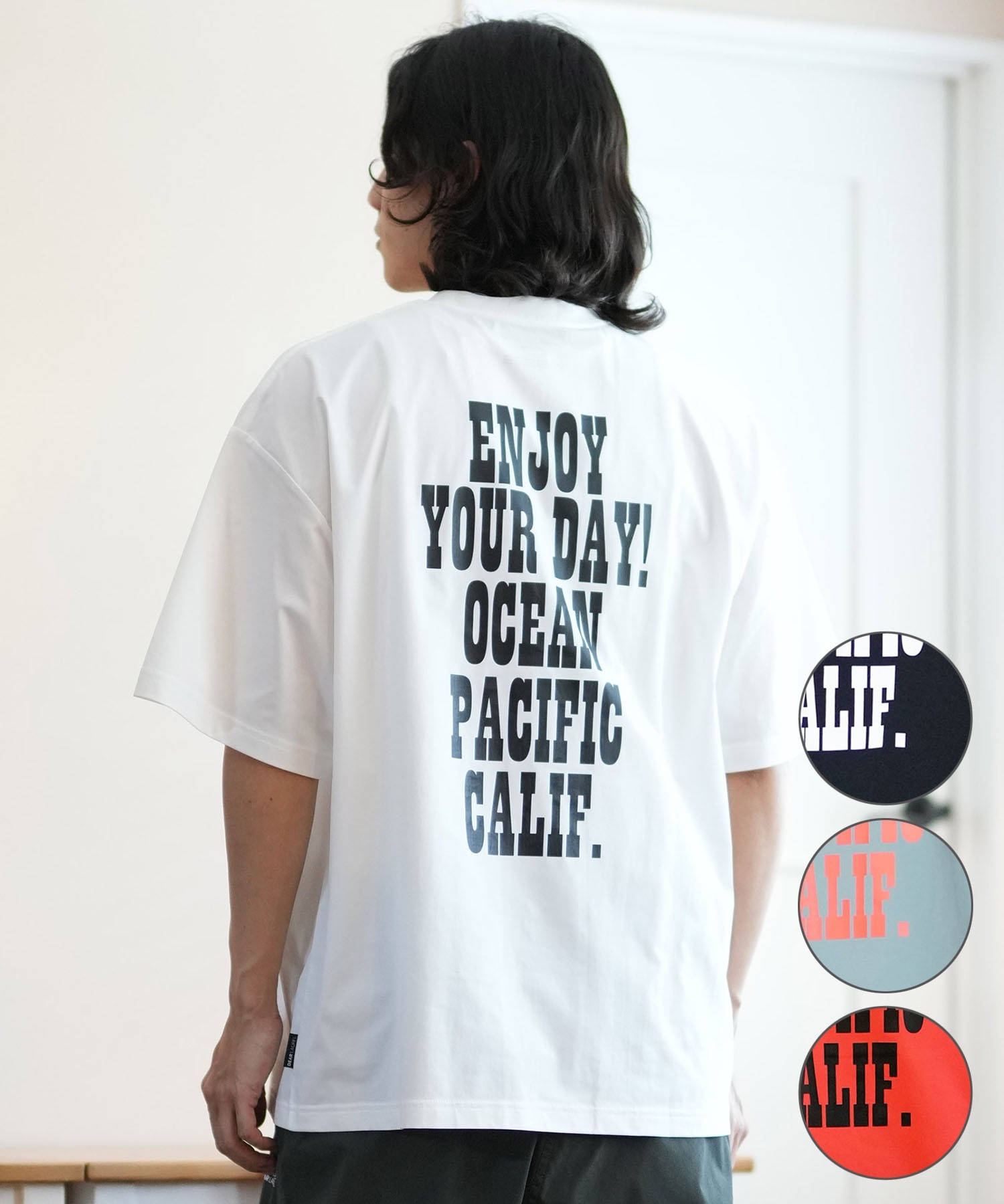 DEAR LAUREL ディアローレル ラッシュガード 半袖 Tシャツ メンズ OPコラボ 水陸両用 速乾 514531D ムラサキスポーツ限定(WHT-M)