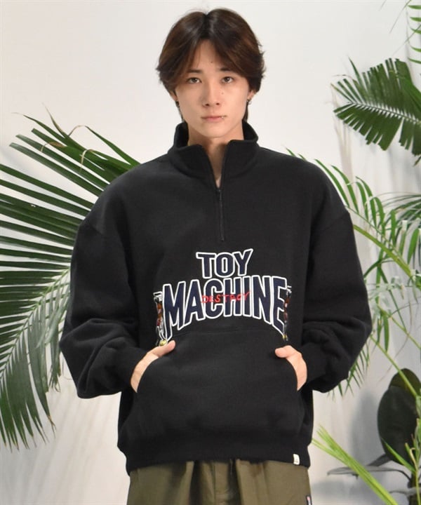 TOY MACHINE トイマシーン メンズ トレーナー MOUSEKATER SWEAT HALF ZIP ムラサキスポーツ限定 MTMFESW7