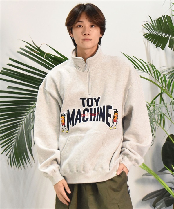 TOY MACHINE トイマシーン メンズ トレーナー MOUSEKATER SWEAT HALF ZIP ムラサキスポーツ限定 MTMFESW7