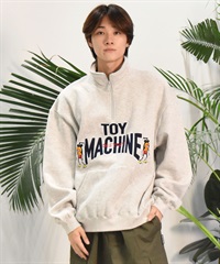 TOY MACHINE トイマシーン メンズ トレーナー MOUSEKATER SWEAT HALF ZIP ムラサキスポーツ限定 MTMFESW7(ASH-M)