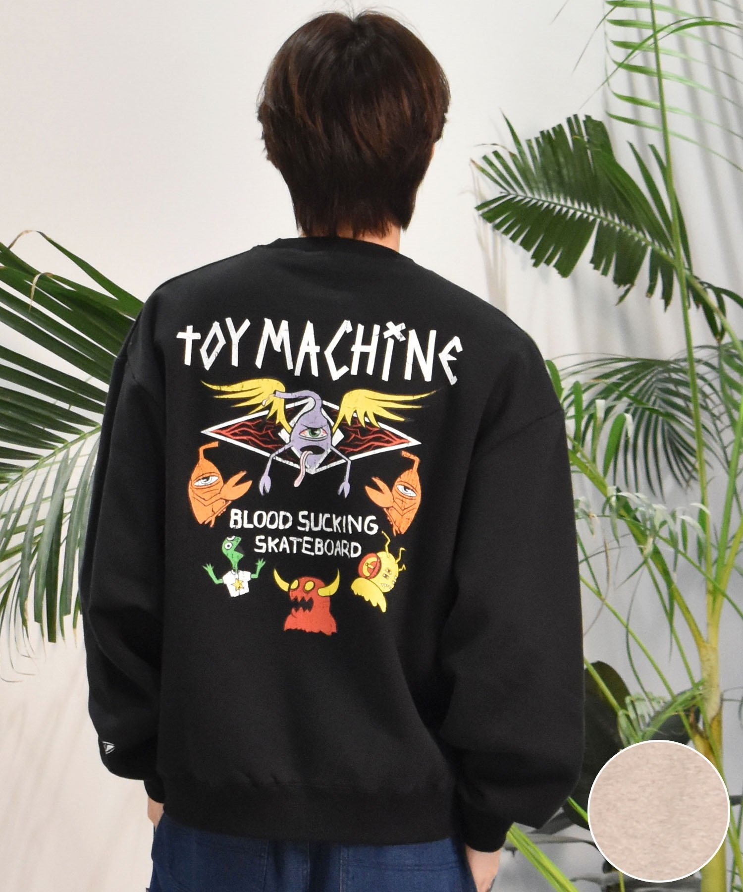 TOY MACHINE トイマシーン メンズ トレーナー WINGED SECT SWEAT ムラサキスポーツ限定 MTMFESW5(BLACK-M)