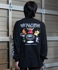 TOY MACHINE トイマシーン 長袖 Tシャツ メンズ ロンT ビックシルエット バックプリント ムラサキスポーツ限定 MTMFELT4(BLACK-M)