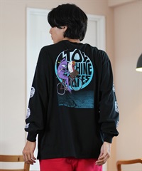 TOY MACHINE トイマシーン 長袖 Tシャツ メンズ ロンT ビックシルエット バックプリント ムラサキスポーツ限定 MTMFELT3(BLACK-M)