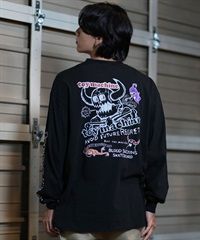 TOY MACHINE トイマシーン 長袖 Tシャツ メンズ ロンT ビックシルエット バックプリント ムラサキスポーツ限定 MTMFELT2(BLACK-M)