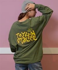 TOY MACHINE トイマシーン 長袖 Tシャツ レディース ロンT バックプリント MTMFELT14 ムラサキスポーツ限定(KHAKI-M)