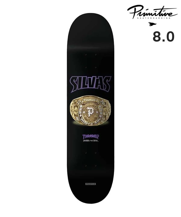 ★PRIMITIVE プリミティブ スケートボード デッキ 8inch SILVAS SOTY DECK