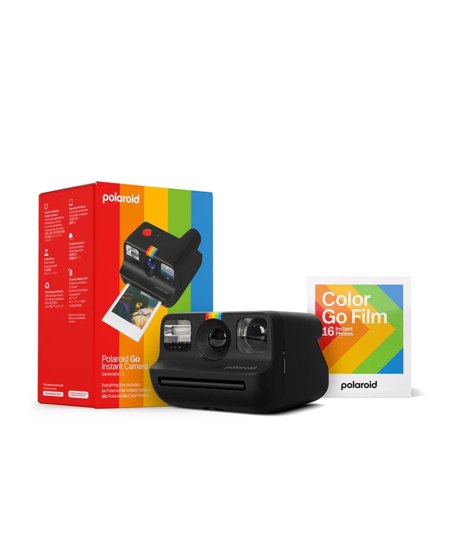 Polaroid ポラロイド インスタントカメラ フィルム セット Polaroid Go 第2世代 Black Everything Box  006280 雑貨｜ムラサキスポーツオンラインストア 通販