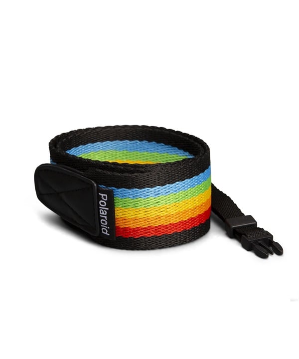 Polaroid ポラロイド カメラストラップ Polaroid Camera Strap Flat Rainbow black 006055