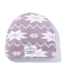 POLER ポーラー ビーニー ニットキャップ ニット帽 帽子 ボア フリース 総柄 BOA FLEECE BEANIE 243MCV0116(GRAY-ONE)