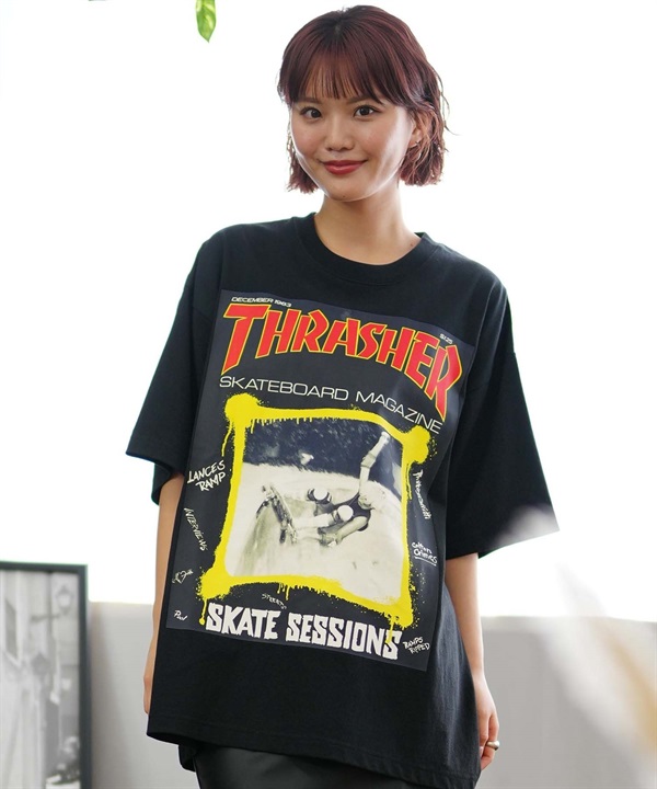 Manhattan Portage マンハッタンポーテージ 半袖 Tシャツ レディース THRASHERコラボ オーバーサイズ MP-M585