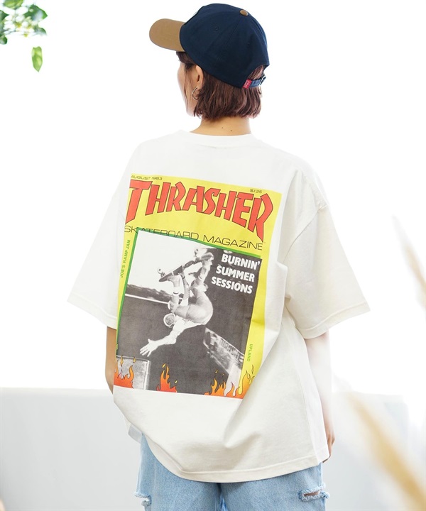 Manhattan Portage マンハッタンポーテージ 半袖 Tシャツ レディース THRASHERコラボ オーバーサイズ MP-M584