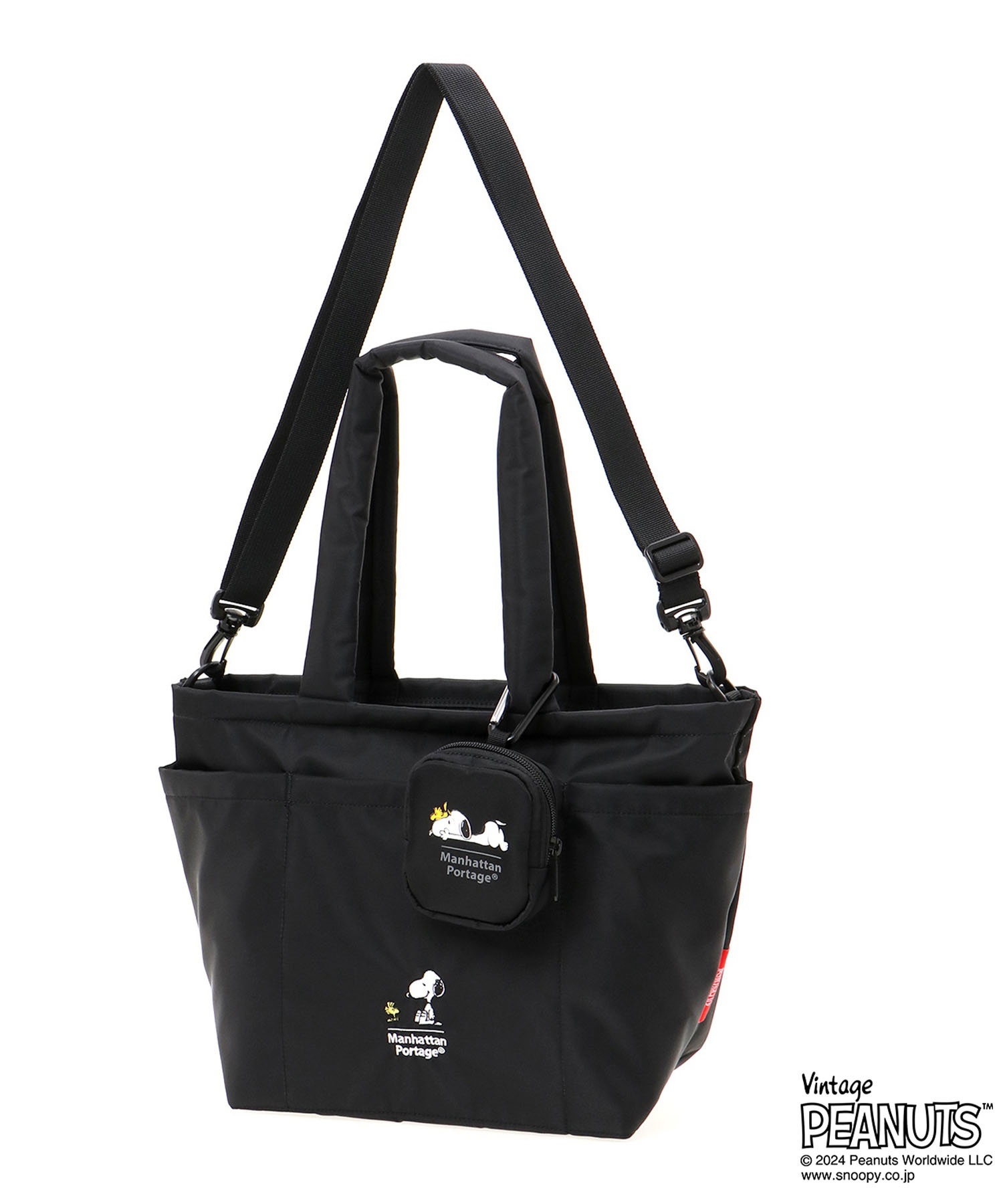 Manhattan Portage マンハッタンポーテージ トートバッグ Whitestone Tote Bag PEANUTS ピーナッツ スヌーピー MP1360PEANUTSFW24(BK/WT-FREE)