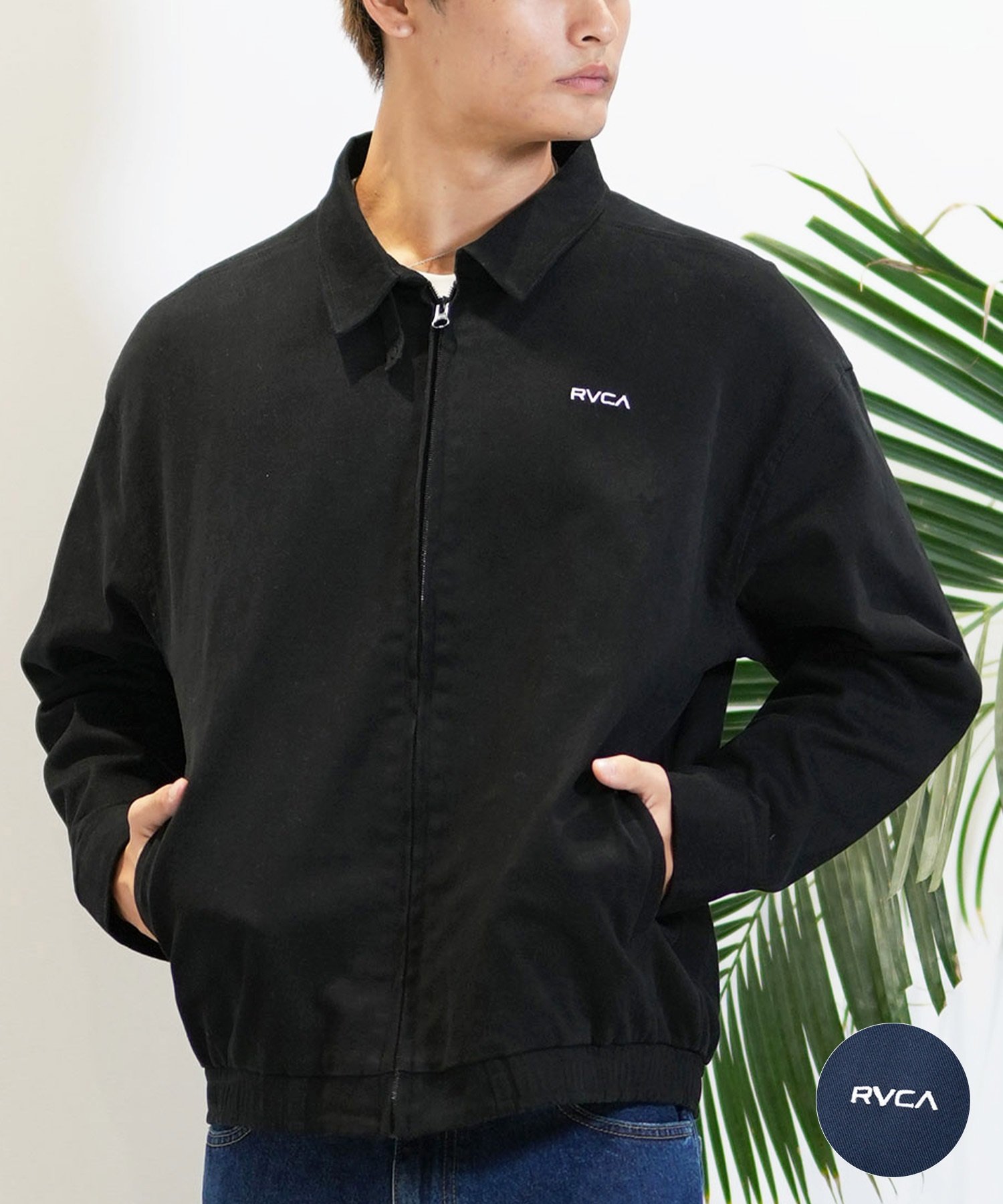 RVCA ルーカ アウター メンズ ブルゾン ジャケット ジップアップ BE042-769(BLK-M)