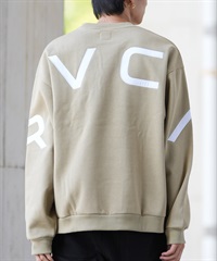 RVCA ルーカ トレーナー クルーネック メンズ スウェット ビッグロゴ バックプリント ルーズシルエット 裏起毛 BE042-032(KHA-S)