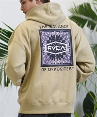 RVCA ルーカ パーカー プルオーバー メンズ バックプリント ペイズリー柄 裏起毛 BE042-P06 ムラサキスポーツ限定(KHA-S)