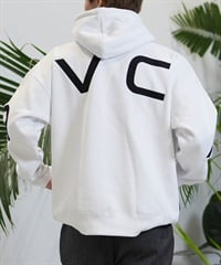 RVCA ルーカ パーカー プルオーバー メンズ スウェット フーディー ビッグロゴ バックプリント ルーズシルエット 裏起毛 BE042-005(WHT-S)