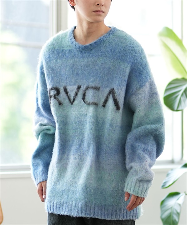 RVCA ルーカ セーター メンズ ニット クルーネック グラデーション ルーズシルエット BE042-651