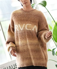 RVCA ルーカ セーター メンズ ニット クルーネック グラデーション ルーズシルエット BE042-651(TAN-S)