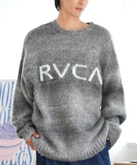 RVCA ルーカ セーター メンズ ニット クルーネック グラデーション ルーズシルエット BE042-651(BLK-S)