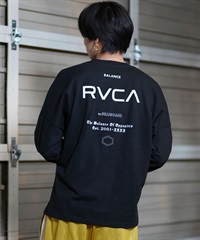 RVCA ルーカ 長袖 Tシャツ メンズ XXX LT バックプリント ルーズシルエット ムラサキスポーツ限定 BE042-P08(BLK-S)