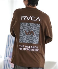 RVCA ルーカ 長袖 Tシャツ メンズ ロンT バックプリント チェッカー柄 ルーズシルエット BE042-060(BBB-S)