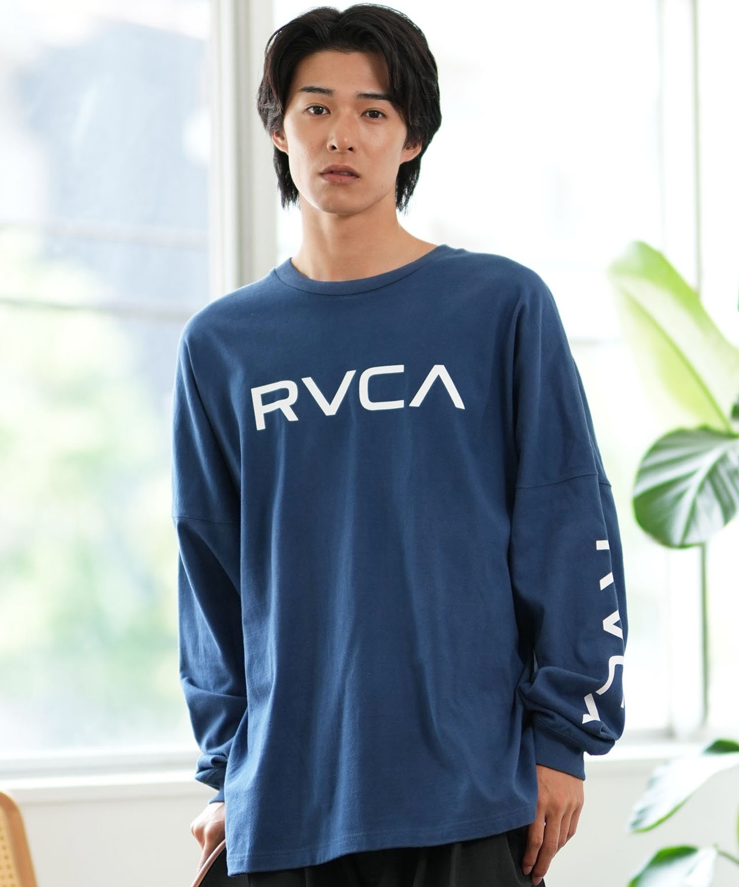 RVCA ルーカ 長袖 Tシャツ メンズ ロンT オーバーサイズ ロゴ ユニセックス BE042-059(DKD-S)