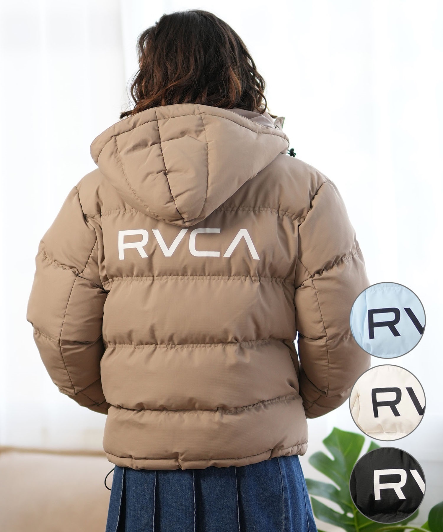 RVCA ルーカ 中綿 ジャケット レディース アウター ロゴ 撥水 BALANCE PUFFER HD JKT BE044-760(BES0-M)