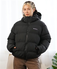 RVCA ルーカ 中綿 ジャケット レディース アウター ロゴ 撥水 BALANCE PUFFER HD JKT BE044-760(BLK-M)