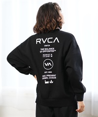 RVCA ルーカ トレーナー レディース バックプリント スウェット ムラサキスポーツ限定 BE044-P01(BLK-S)