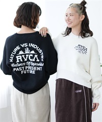 RVCA ルーカ ニット レディース セーター クルーネック バックロゴ ビッグシルエット BE044-650(CLO-S)