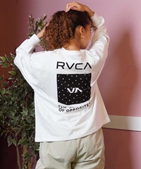 RVCA ルーカ 長袖 Tシャツ レディース VA バックプリント ロンT 小花柄 ムラサキスポーツ限定 BE044-P52(WHT-S)