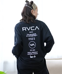 RVCA ルーカ 長袖 Tシャツ レディース バックプリント ロンT ムラサキスポーツ限定 BE044-P50(BLK-S)