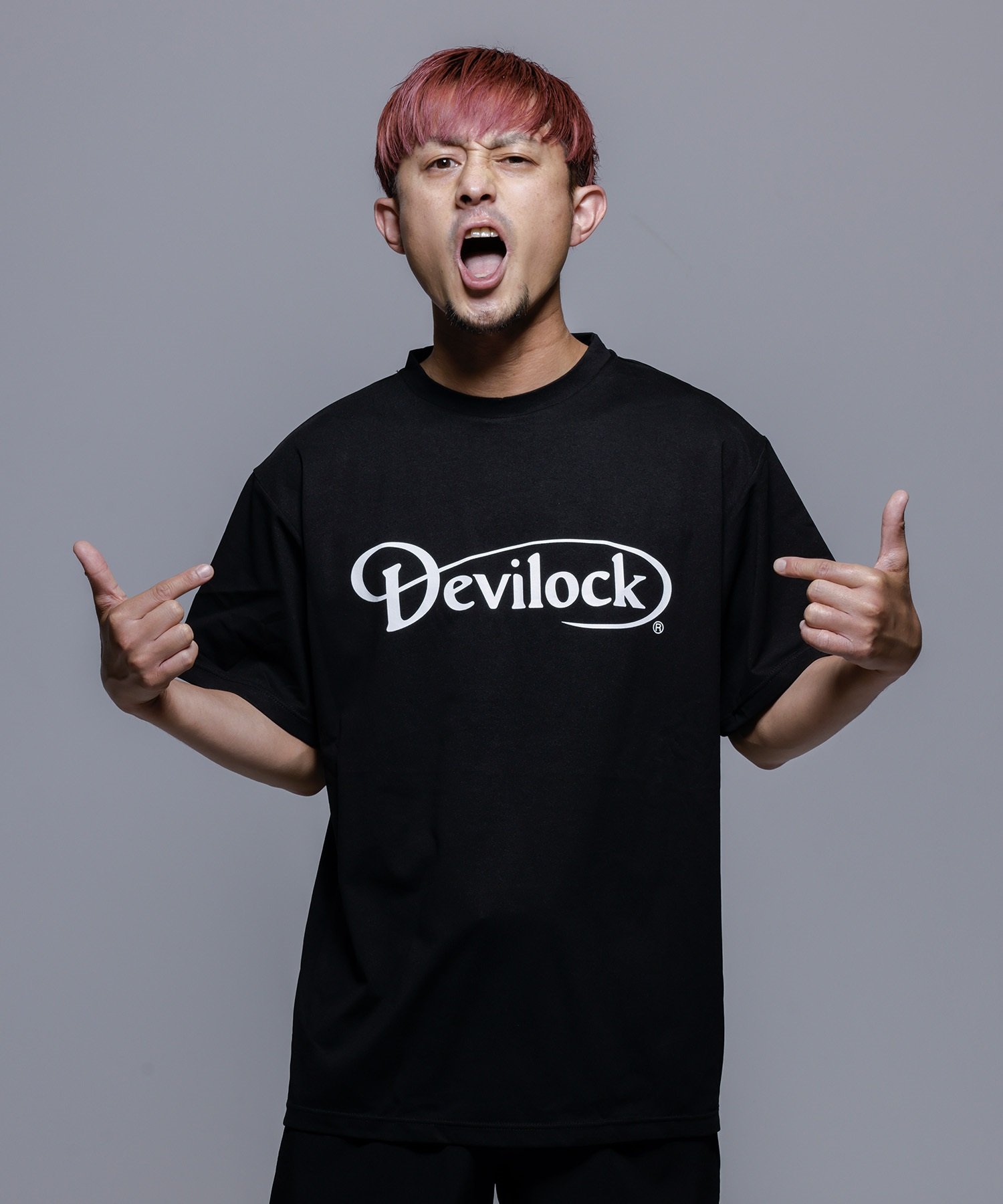 DEVILOCK デビロック ラッシュガード 半袖 メンズ Tシャツ 水陸両用 UVカット 速乾 DV24088 ムラサキスポーツ限定(BK-M)