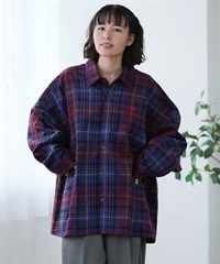 BEVERY HILLS P.C ビバリーヒルズポロクラブ 長袖 シャツ レディース シャギーチェックシャツジャケット 4487-2141