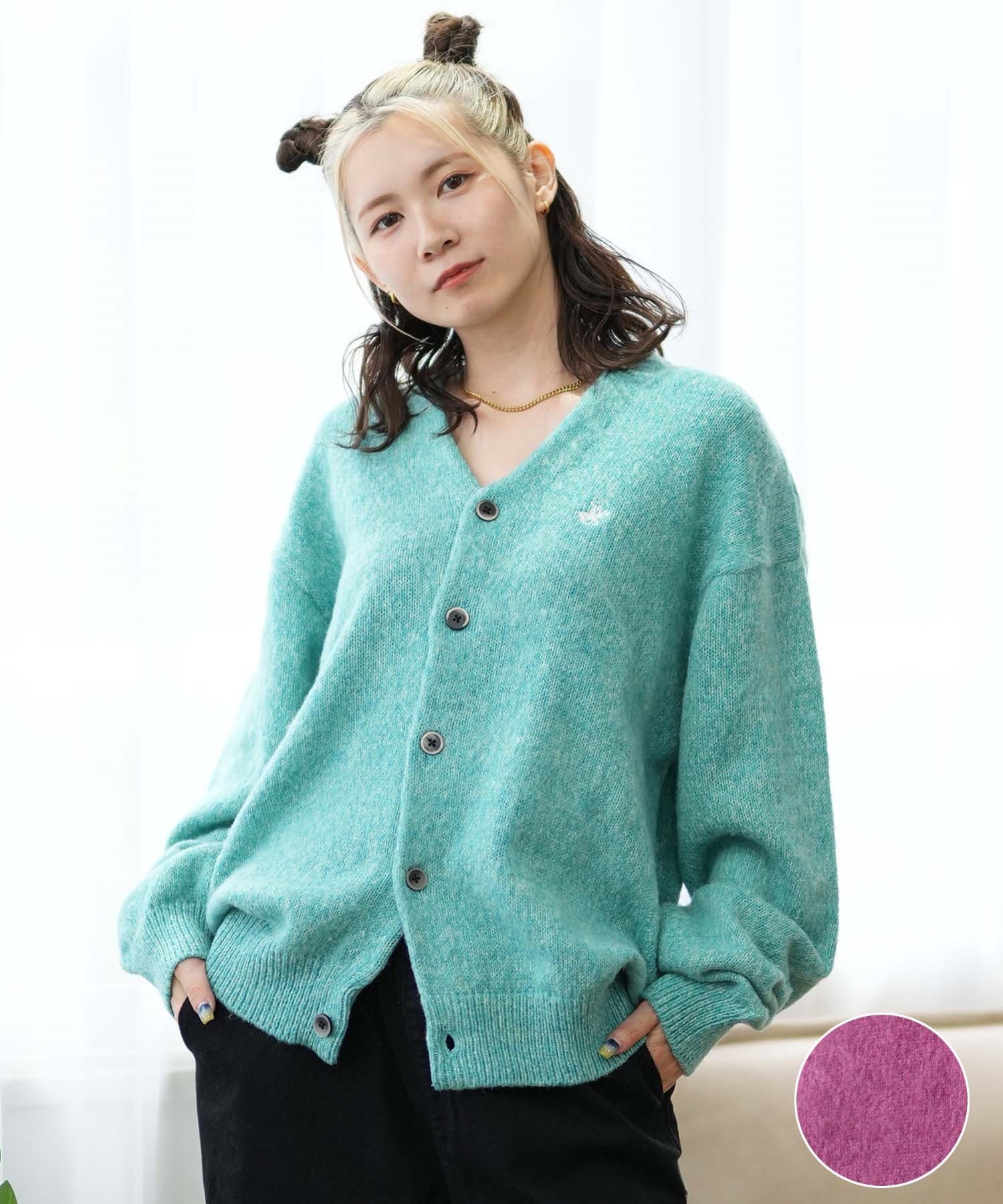 BEVERY HILLS P.C ビバリーヒルズポロクラブ カーディガン レディース ニット モヘアタッチメランジカーディガン 4487-2750(40GR-M)