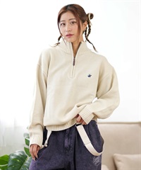 BEVERY HILLS P.C ビバリーヒルズポロクラブ セーター レディース ハーフジップ ニット ワンポイント 4422-5751(28IV-L)