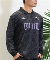 PUMA SKATEBOARDING プーマ スケートボーディング 長袖シャツ メンズ ポロシャツ ゲームシャツ 総柄 機能素材 628137