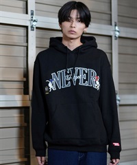 FORGET NEVER フォーゲットネバー メンズ パーカー 244OO1PK057FN ムラサキスポーツ限定(BLK-M)