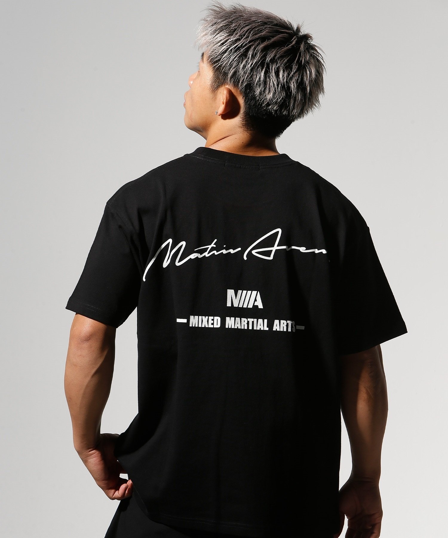 MATIN AVENIR マタンアヴニール Tシャツ 半袖 メンズ レディース バックプリント ビッグシルエット MA024011 ムラサキスポーツ限定(BK-XS)