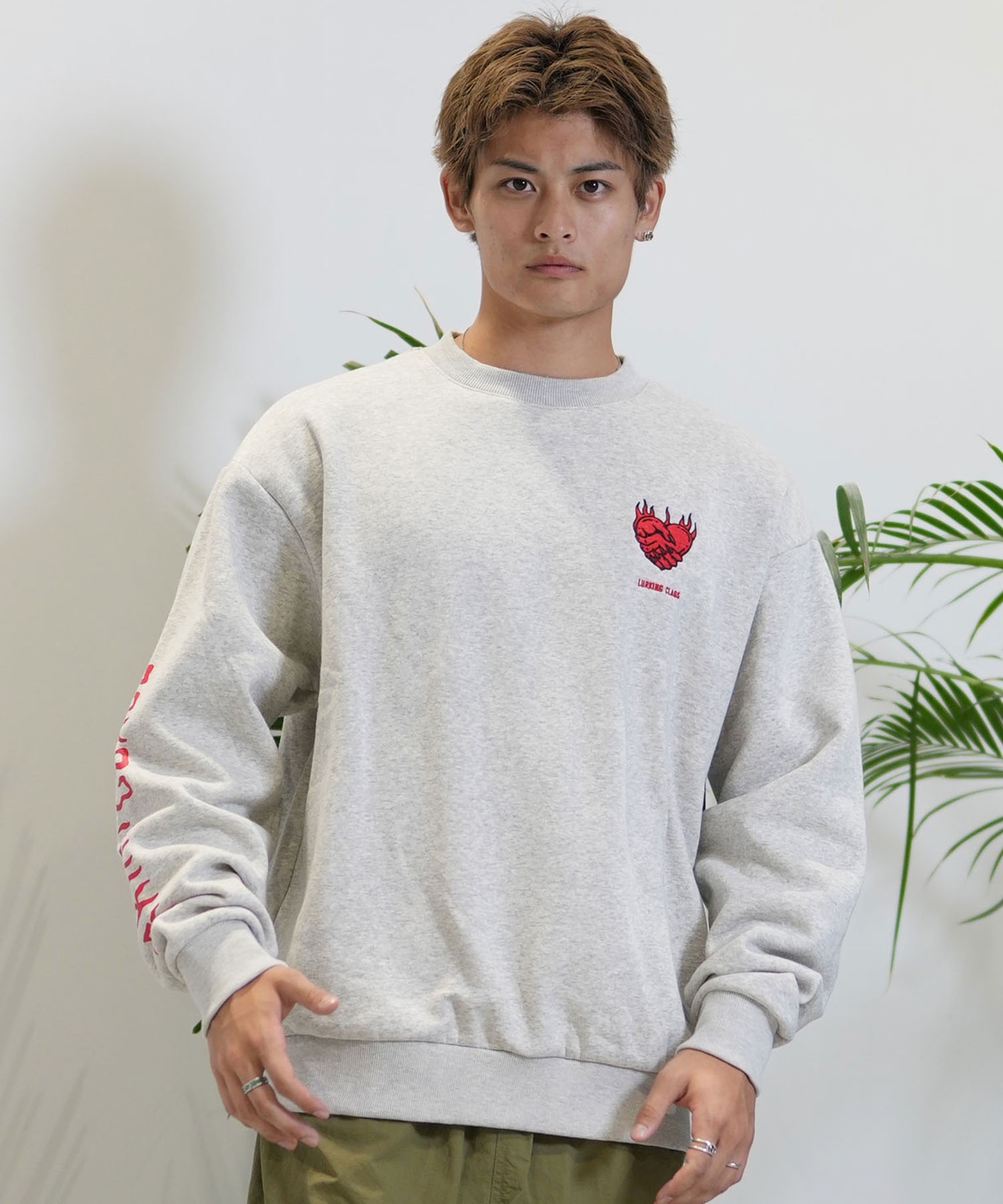 LURKING CLASS ラーキングクラス トレーナー メンズ スウェット ムラサキスポーツ限定 ST24FUM01(GREY-M)